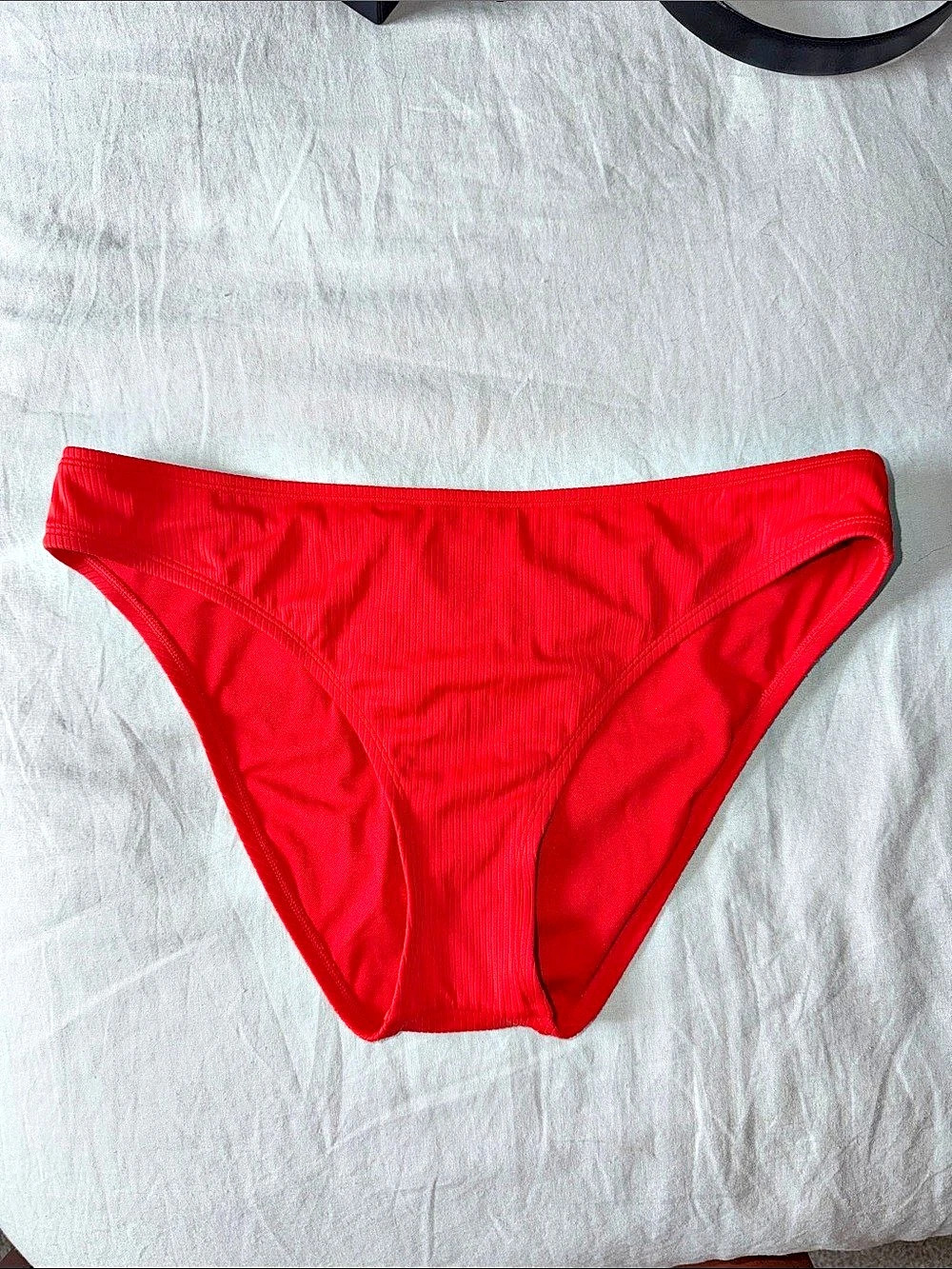 Shade & Shore Ribbed Bikini Bottom Red